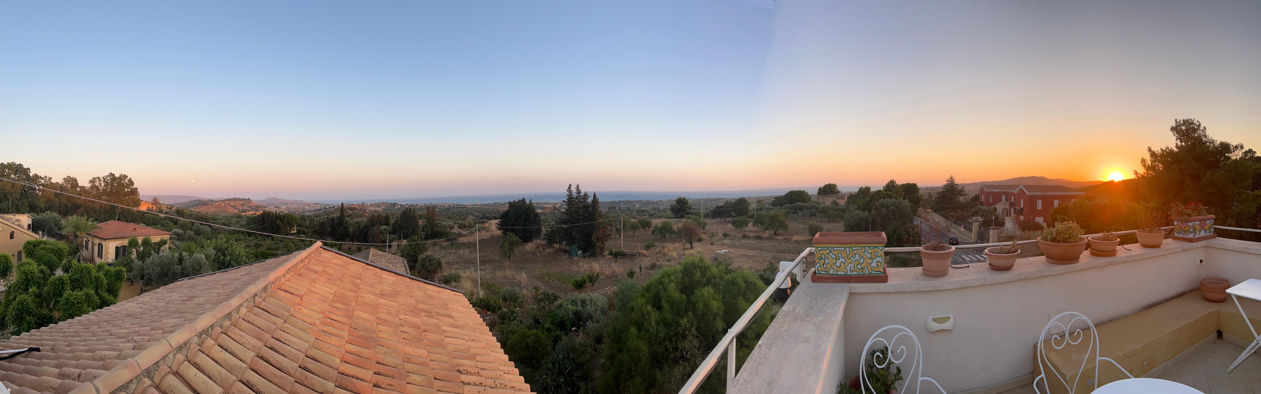 Roof view in the evening.