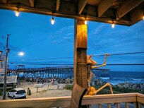 Evening view of the pier from the deck