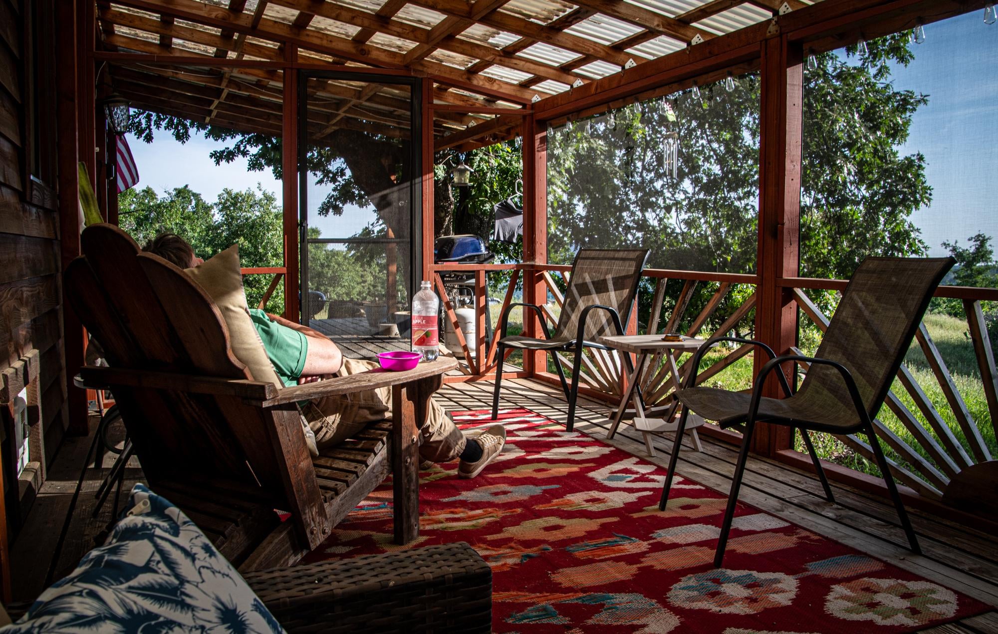 Deck and screened porch