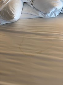 More dry urine hidden by sheets