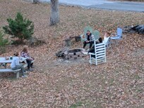 Friends Gathering Around the Campfire