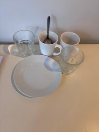 All the crockery and utensils in the room.