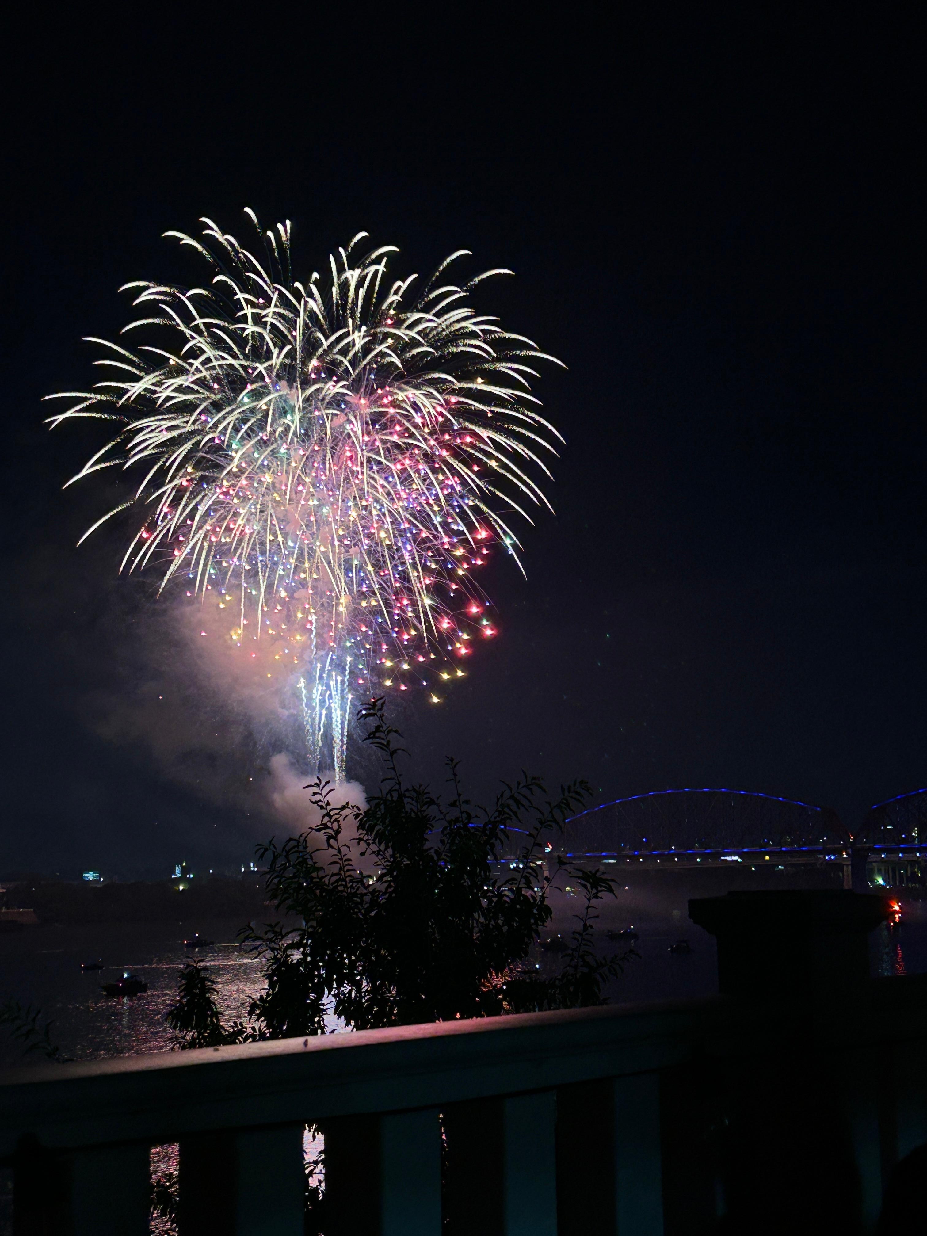 KYs 4th of July fireworks display from the balcony.