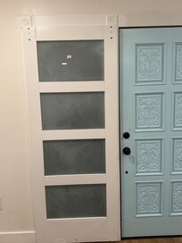 Broken glass panel make shift repair