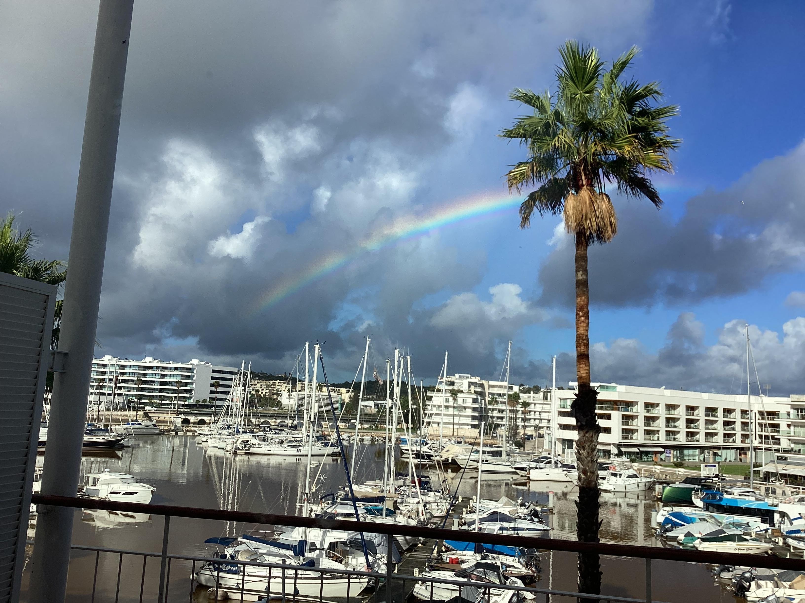 Rainbow from balcony