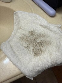 What was washed off sole of foot after walking barefoot on floors.