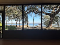 View of the lake from the huge patio.
