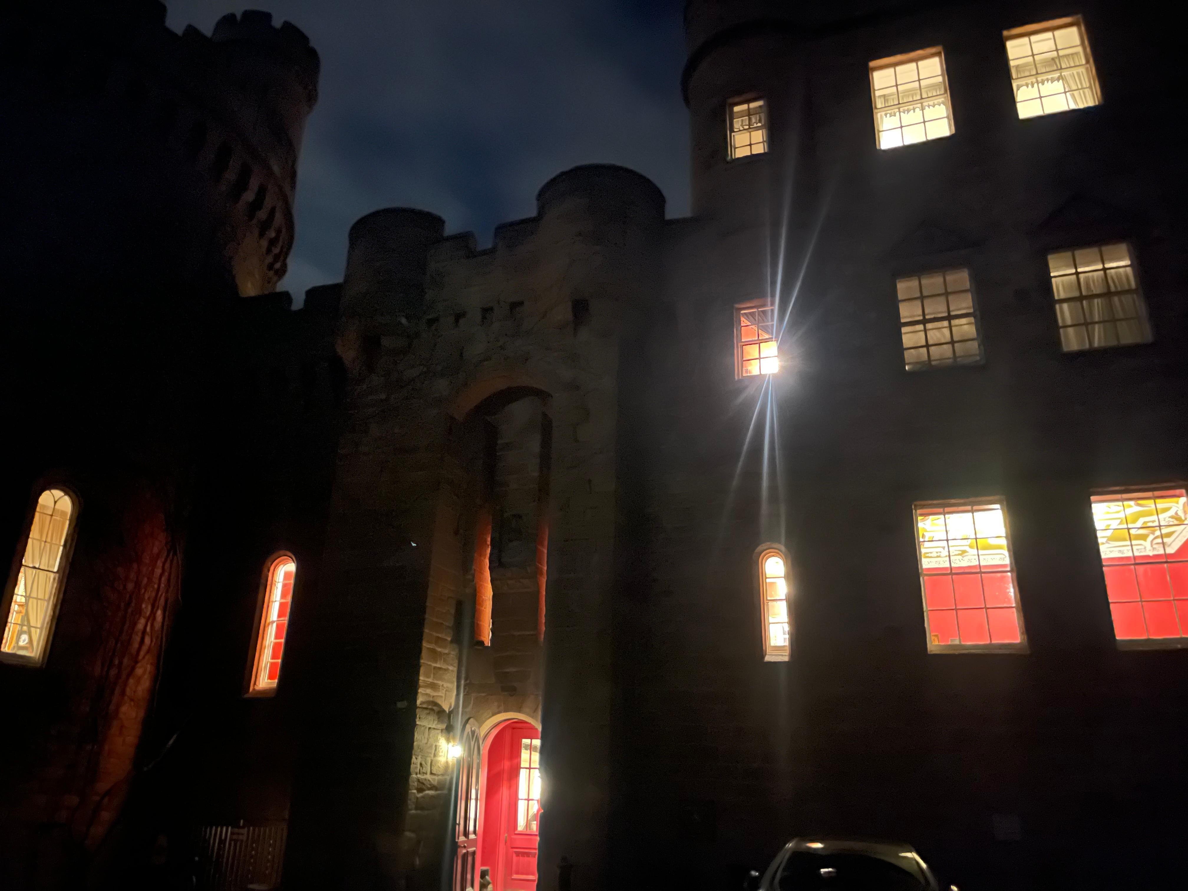 At night 