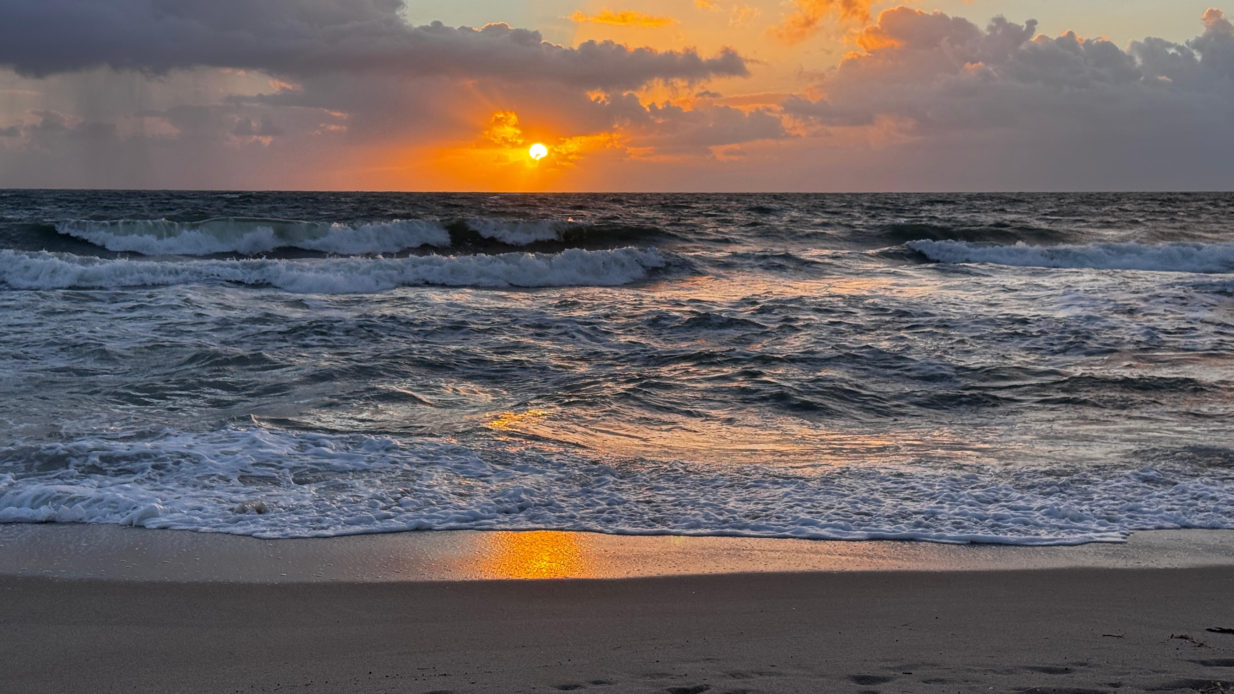 Sunrise at the nearby beach