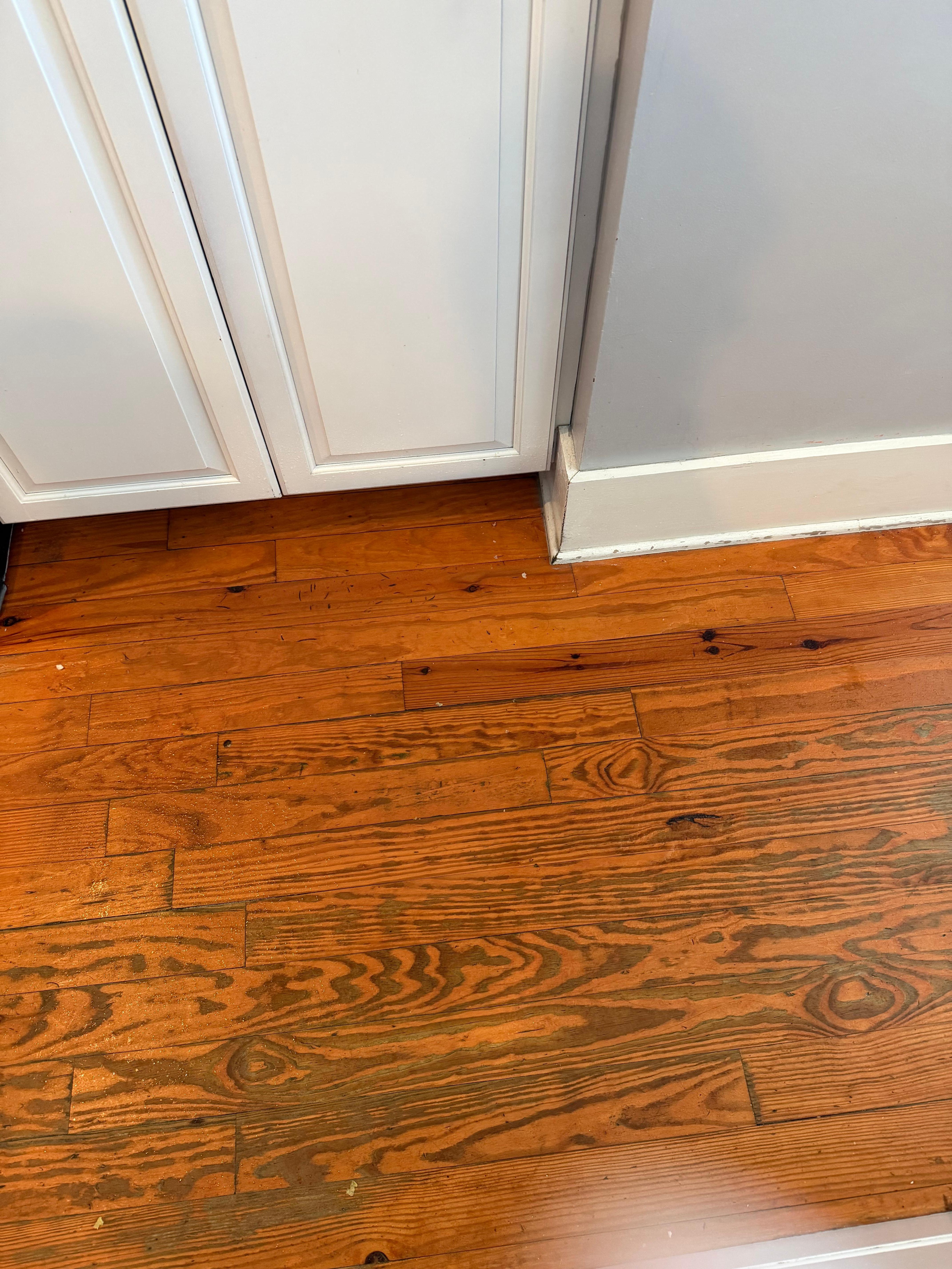 Water in floor from leaking ceiling