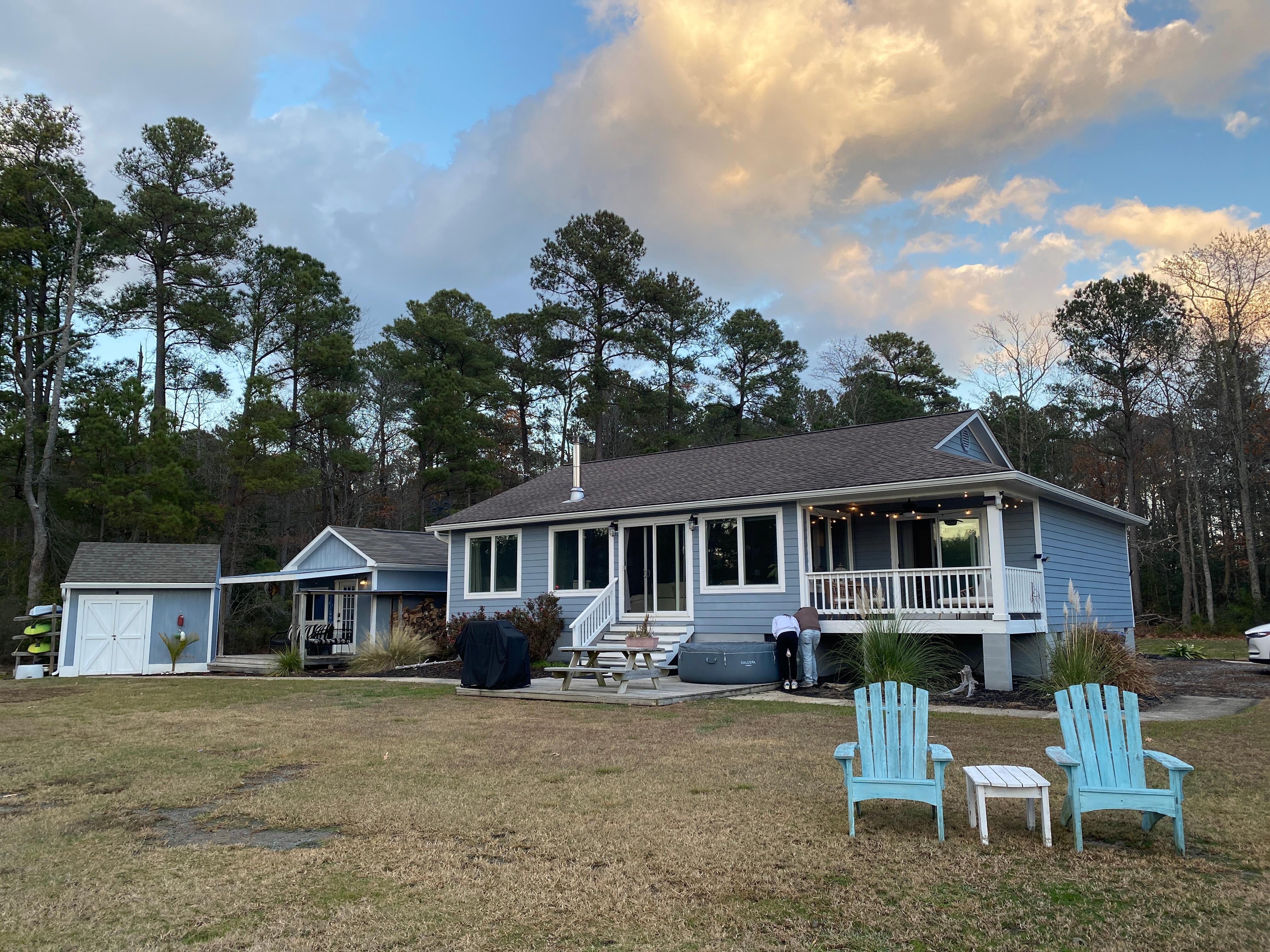View of house from the dock.