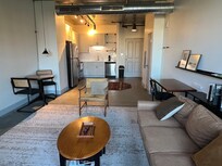 Living area from windows facing the entry