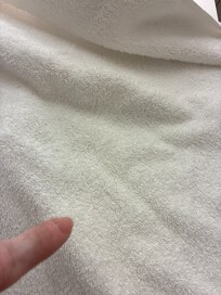 Folding towels had hair