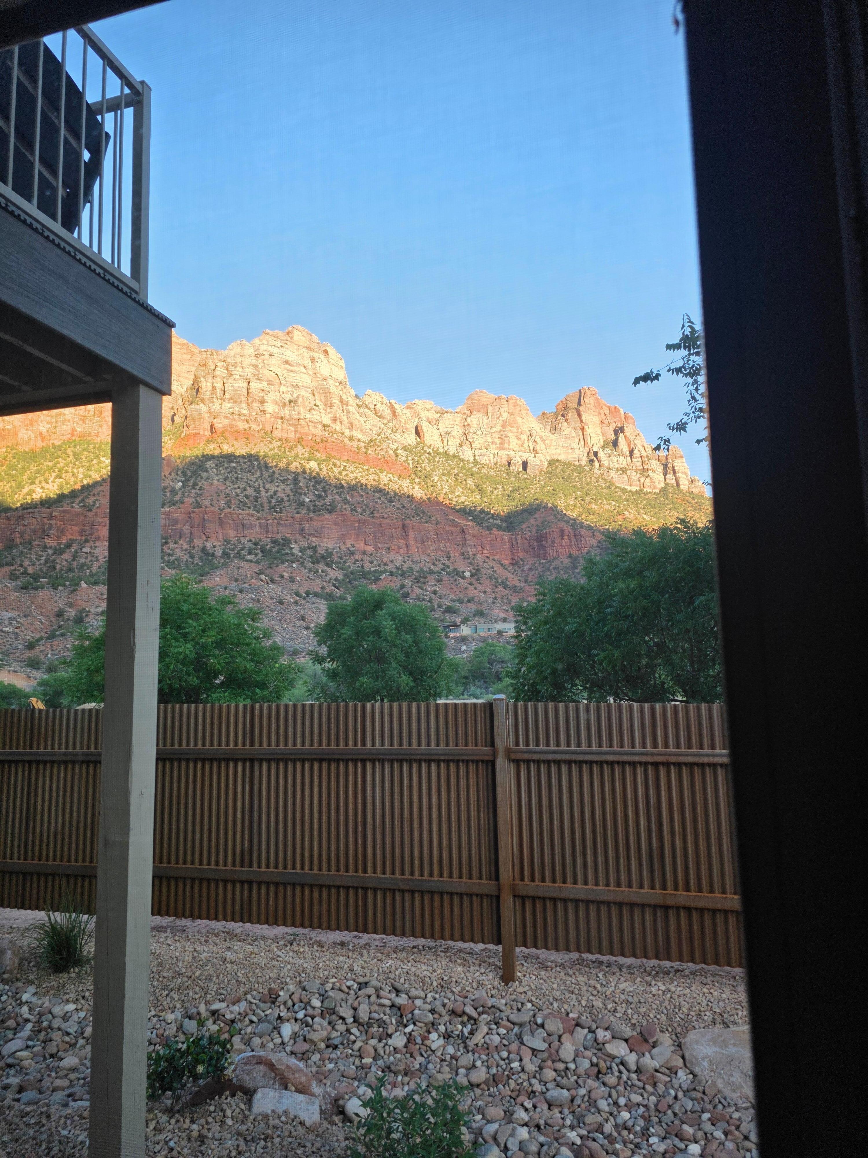 View out the back window