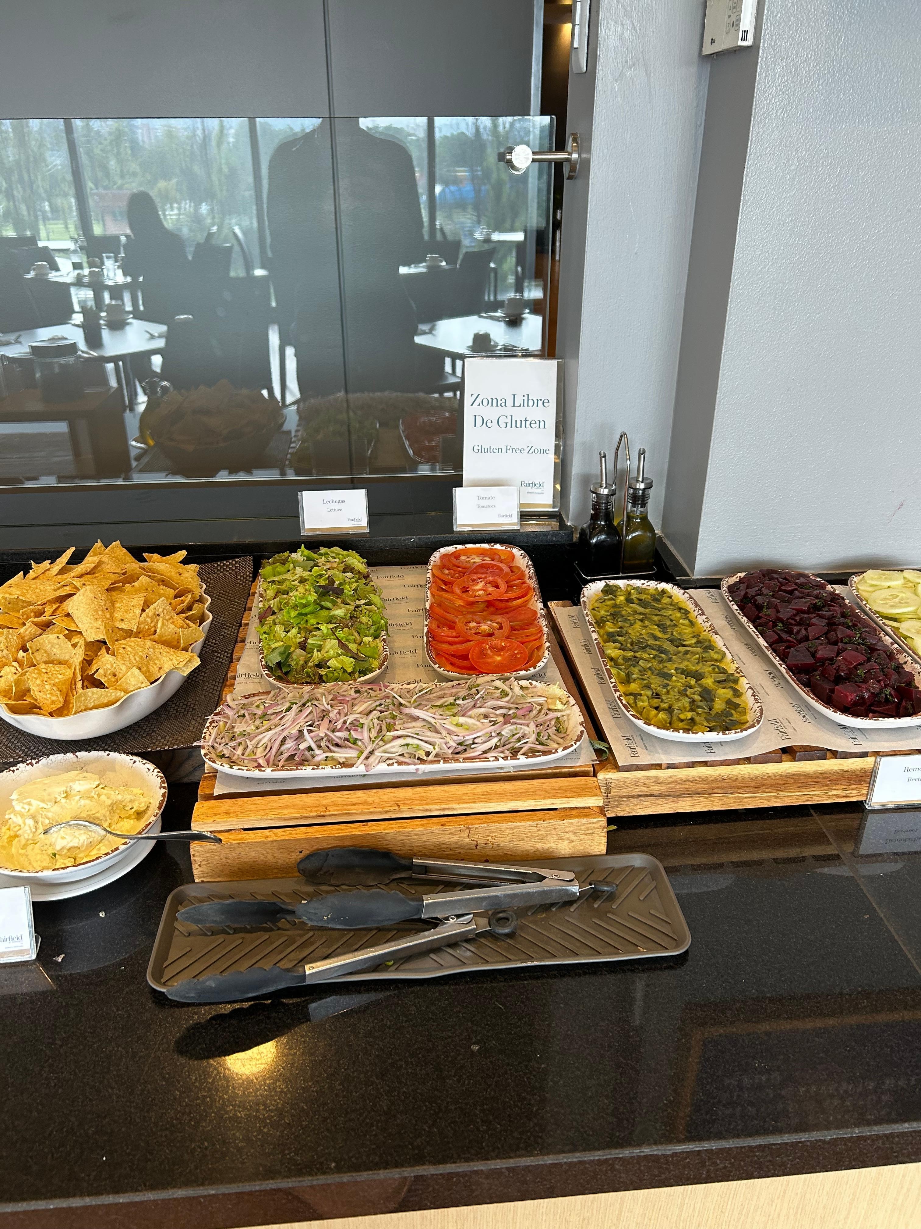 Lots of options at breakfast. Room service is economical and good.