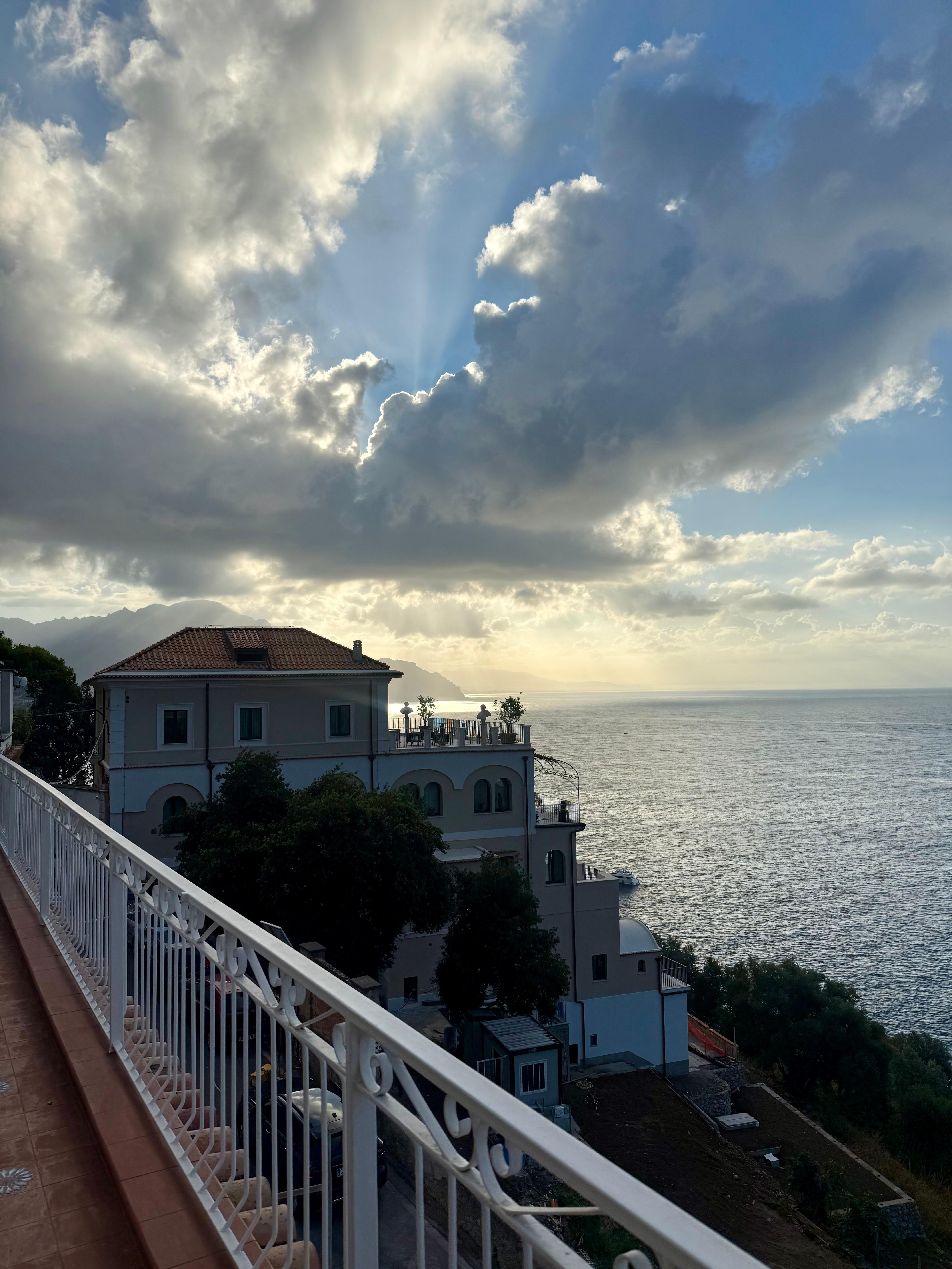 The view looking to the left from our terrace.