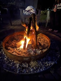 The fire pit was perfection and we made s’mores