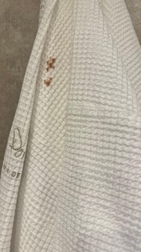 Stain on bathrobe