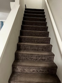 Very steep staircase to bedrooms.
