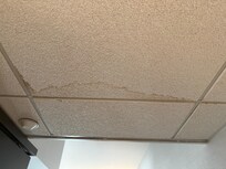 Water stained ceiling