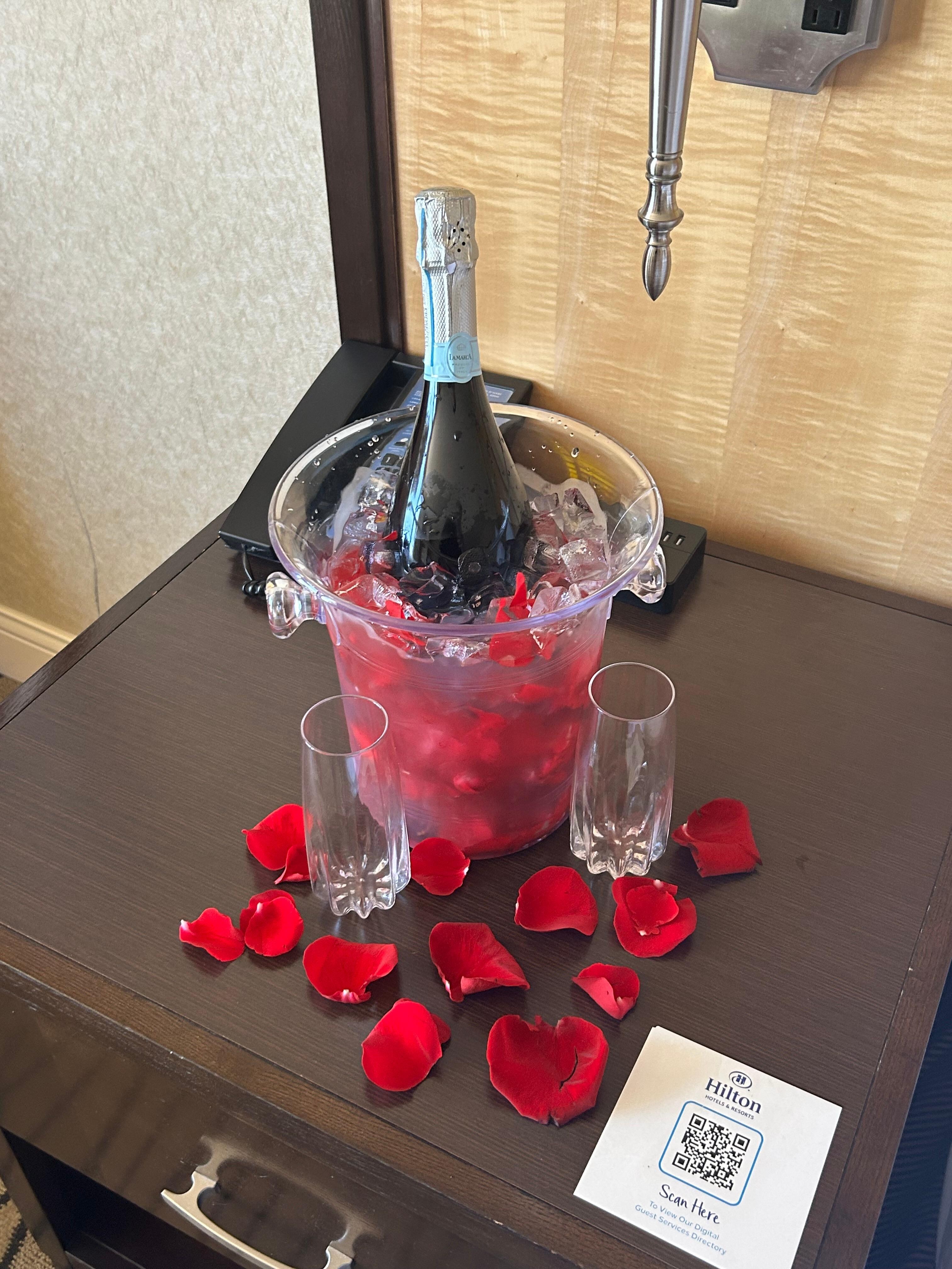 Got an early check in to set up a romantic getaway 
