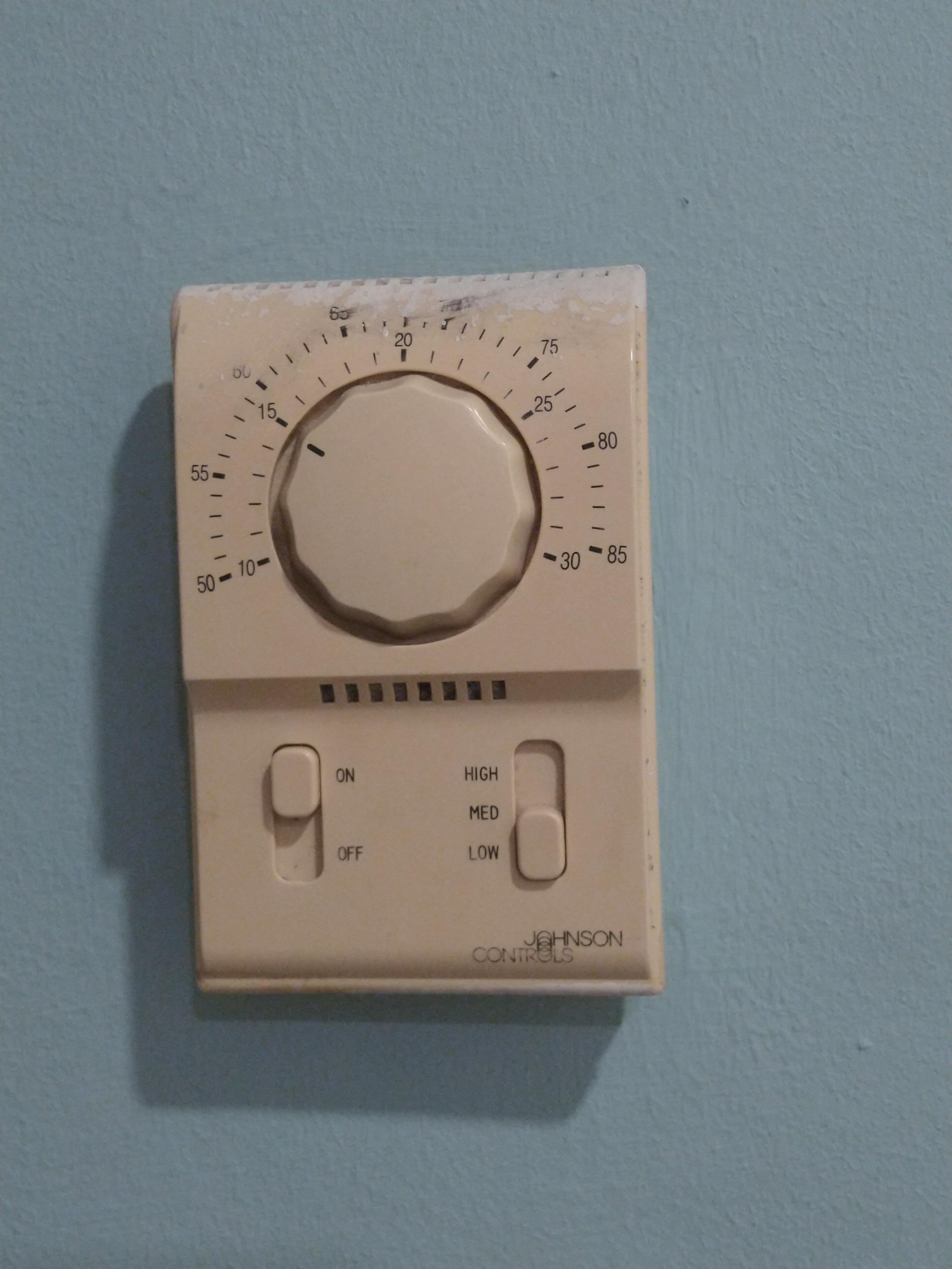 New room..Outdated AC control..it took us 2+ days to know if we were turning it up or down.