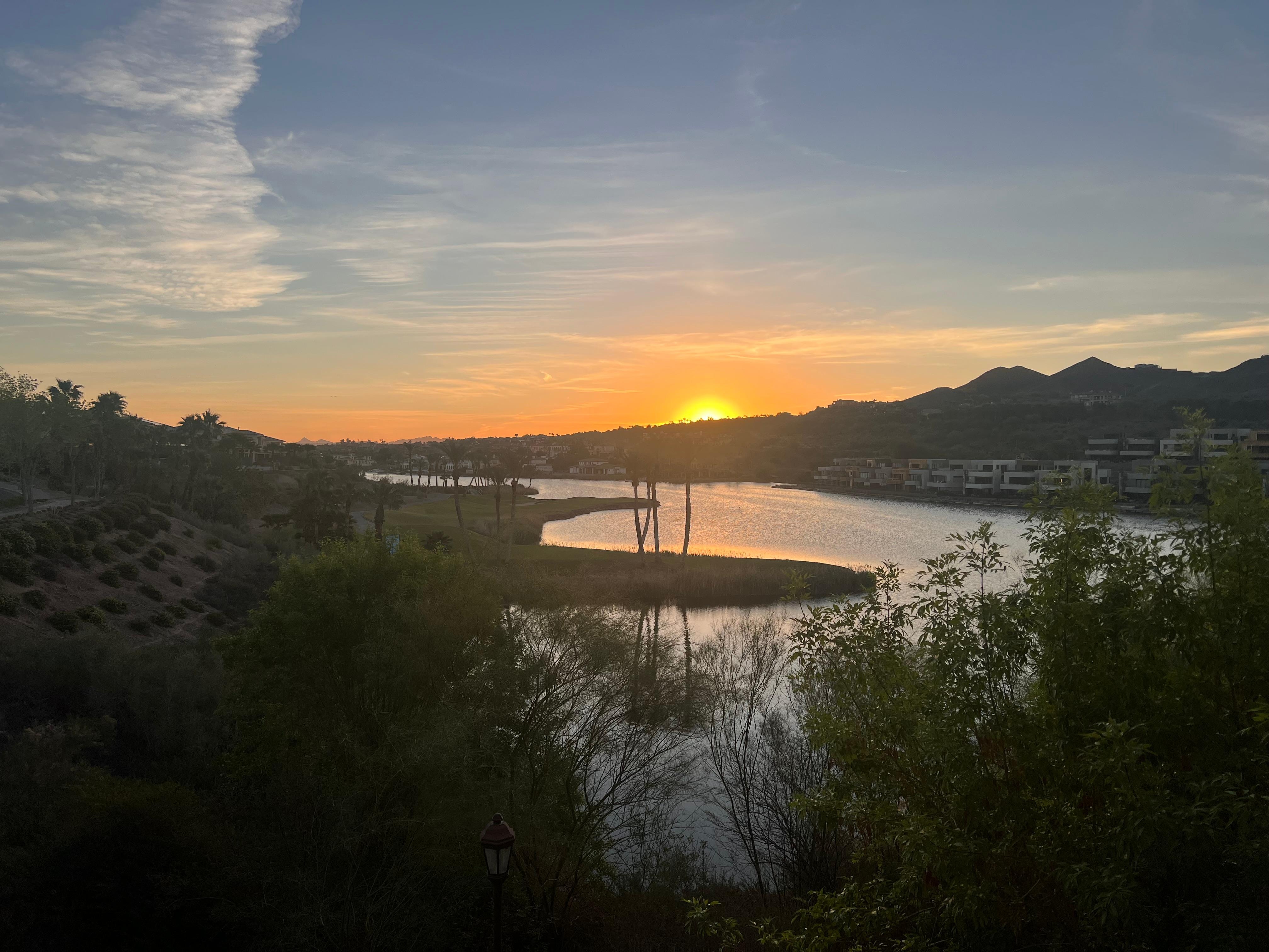 Sunrise from the porch