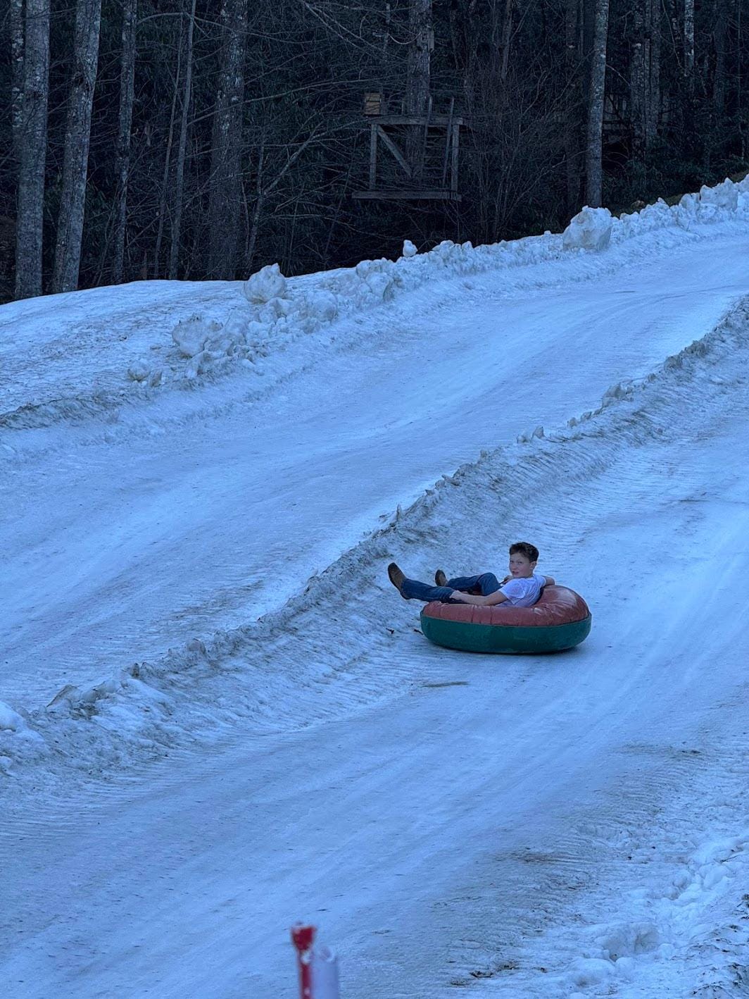 All of the kids and adults loved the snow tubing.