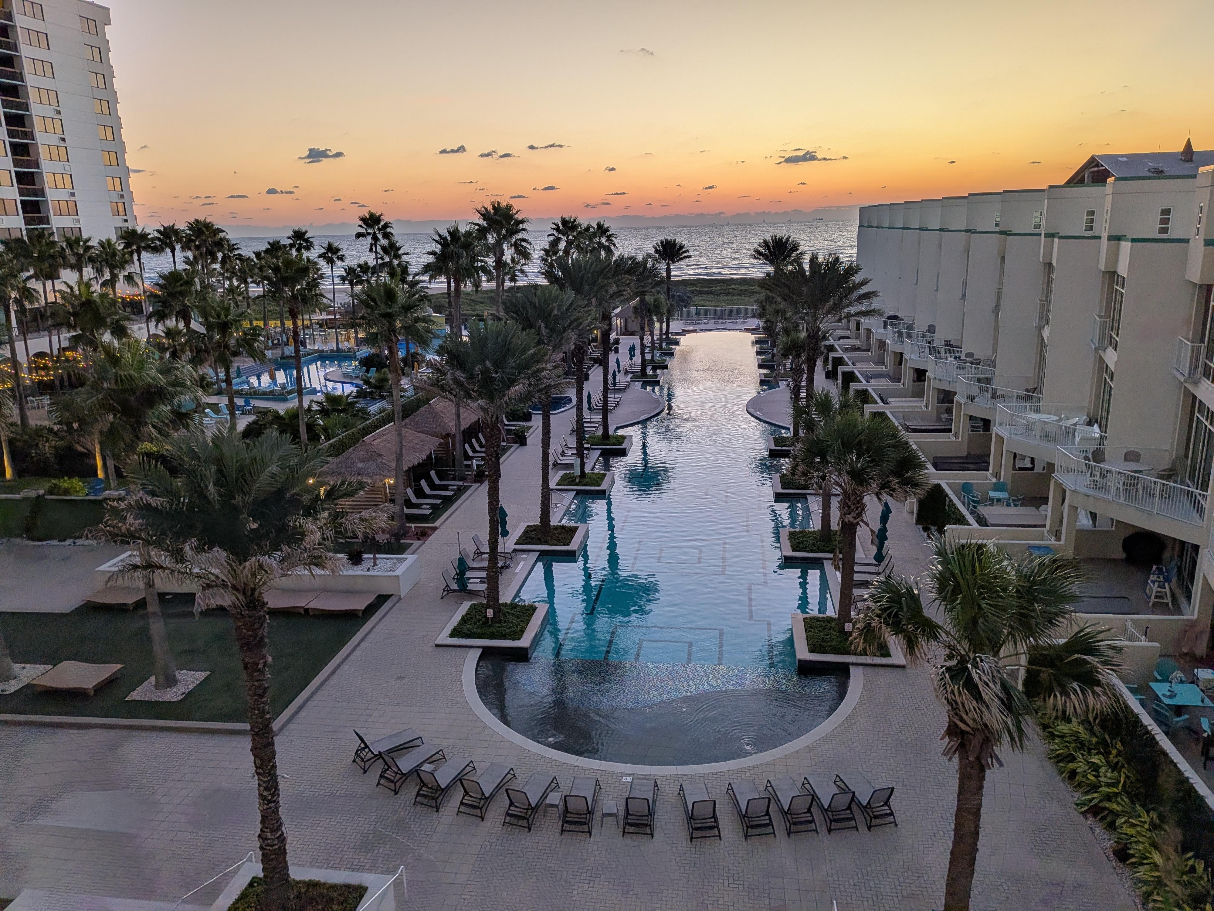 View from the deck and  from inside the Condo as the sun begins to rise.