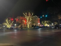 Christmas light on Courthouse Square-walking distance from house.