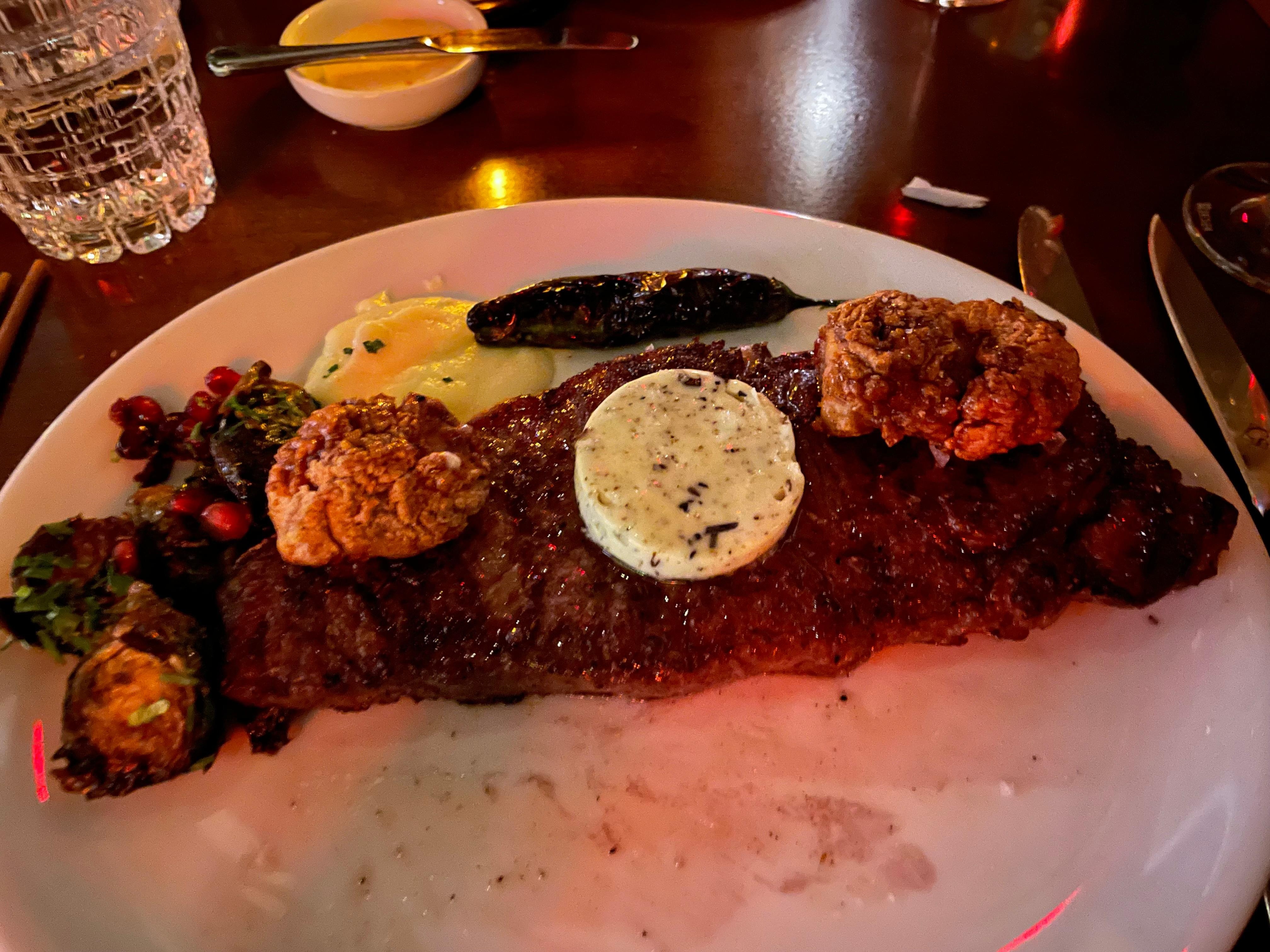 NYE dinner waygu at steakhouse. 