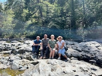 The four of us at Sooke Potholes