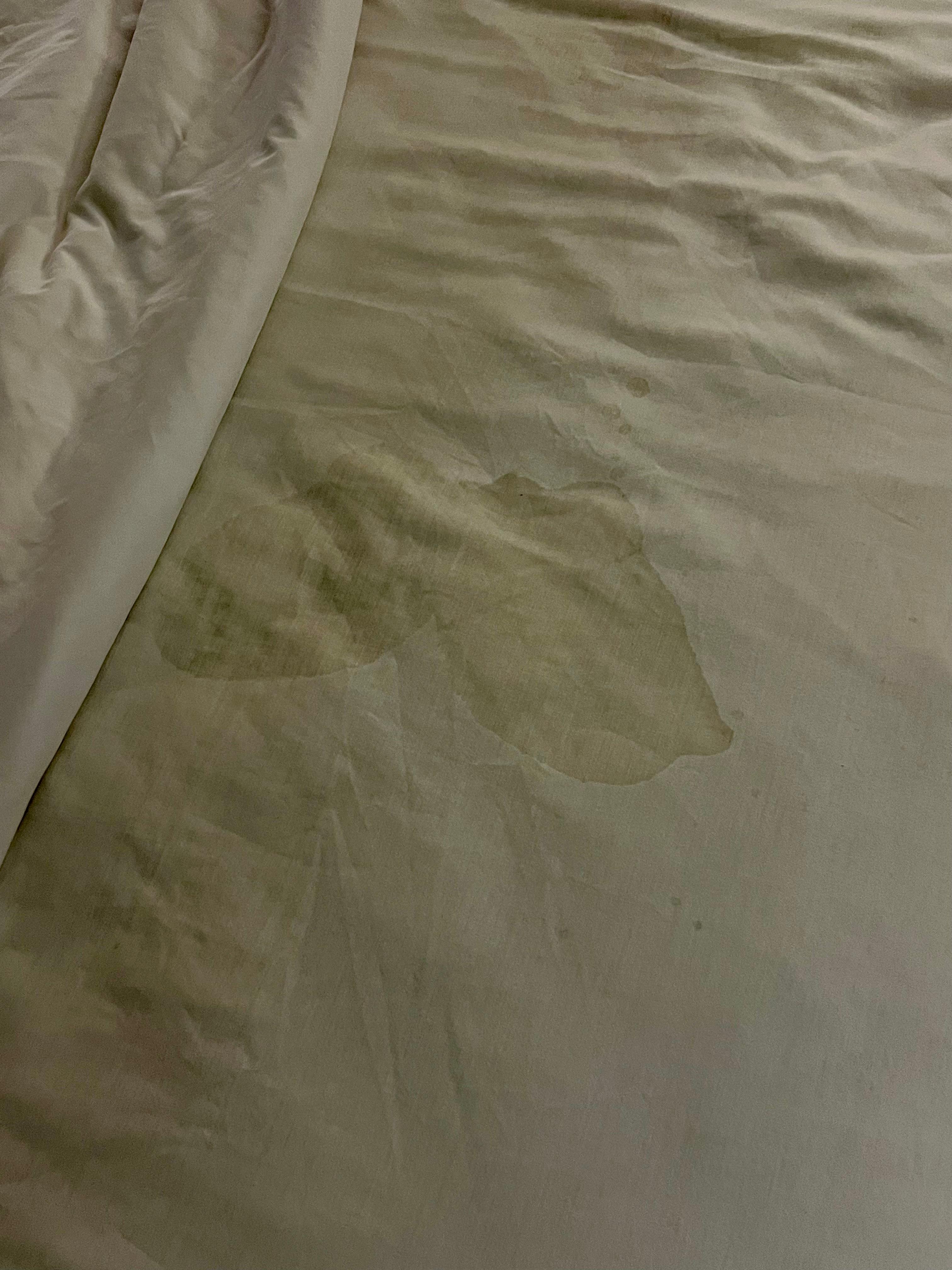 Gross, stained sheets