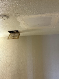 Bathroom ceiling.