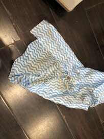 Wiped floor with paper tiwel