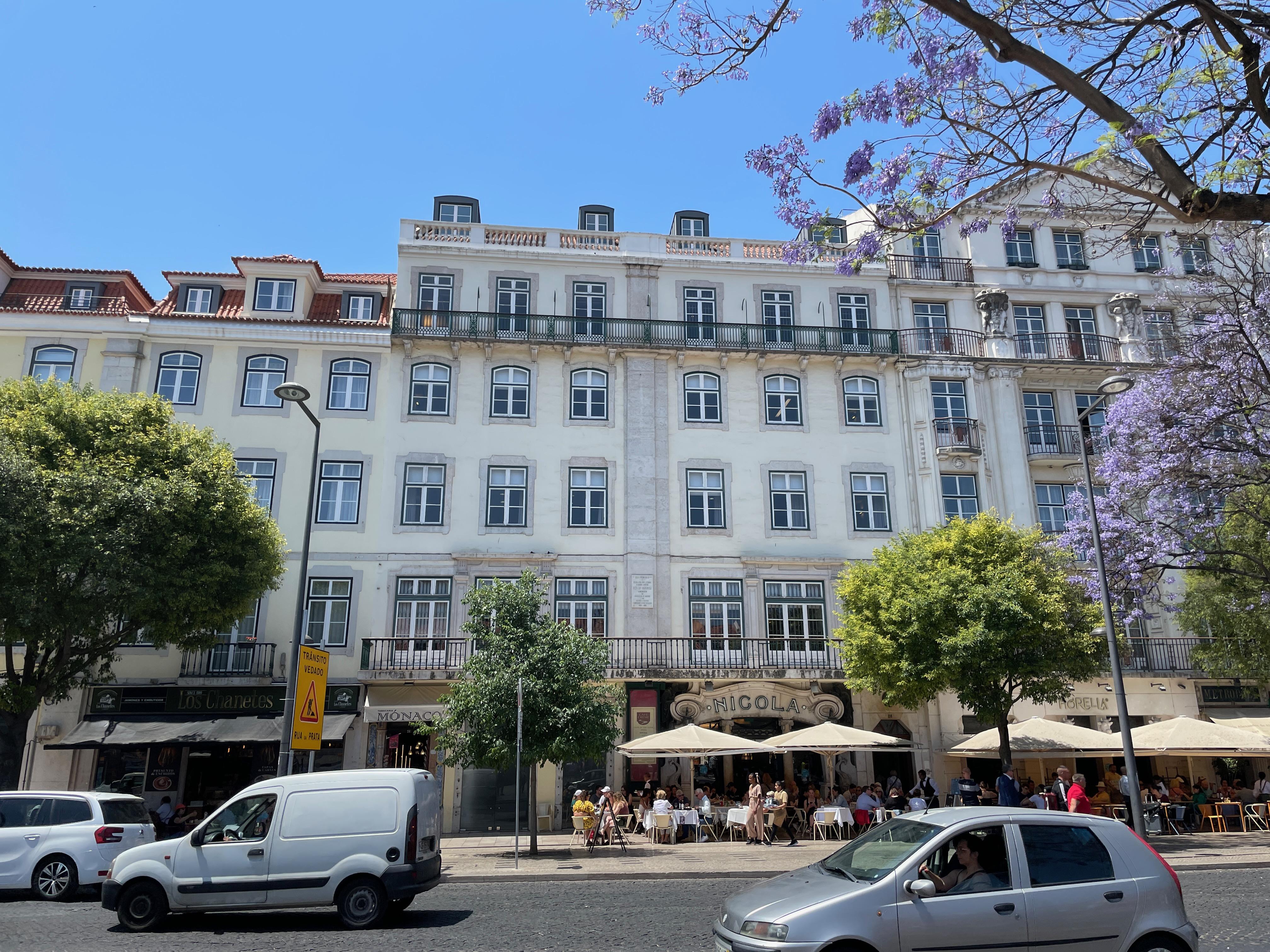View of the hotel from the Rossio (King Pedro IV) Square