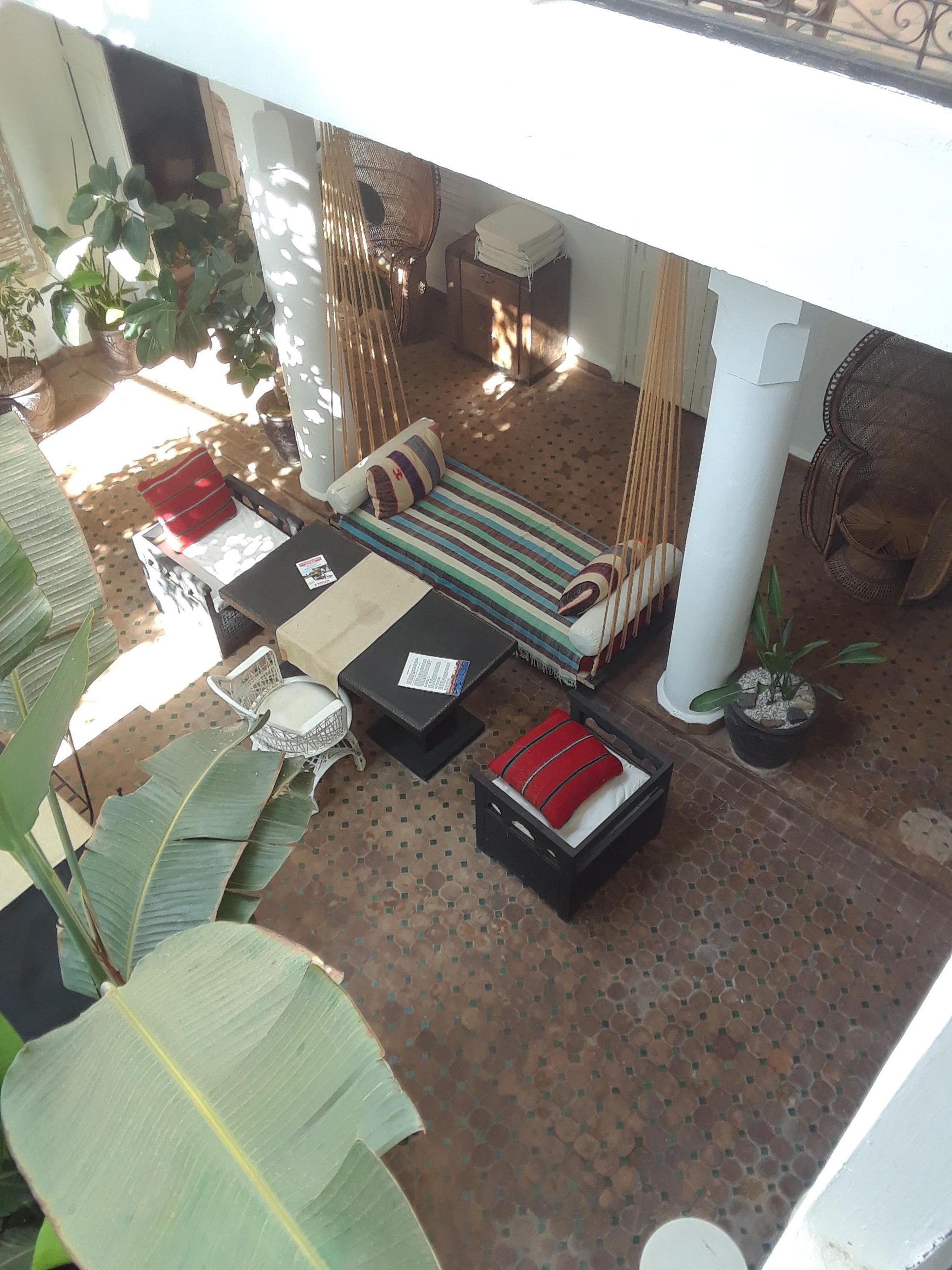 The View From the Terrace into the courtyard