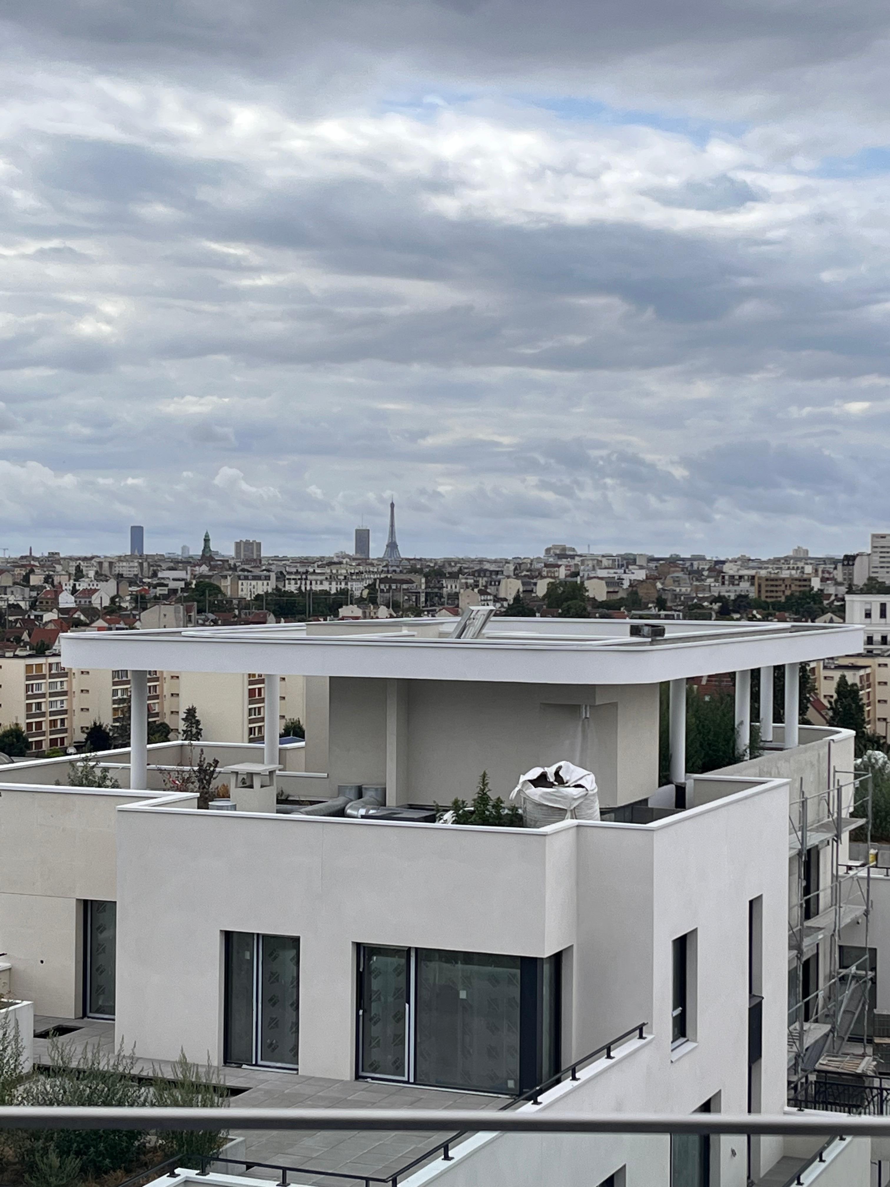 Eiffel Tower in the distance 