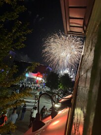 Saturday fireworks from balcony