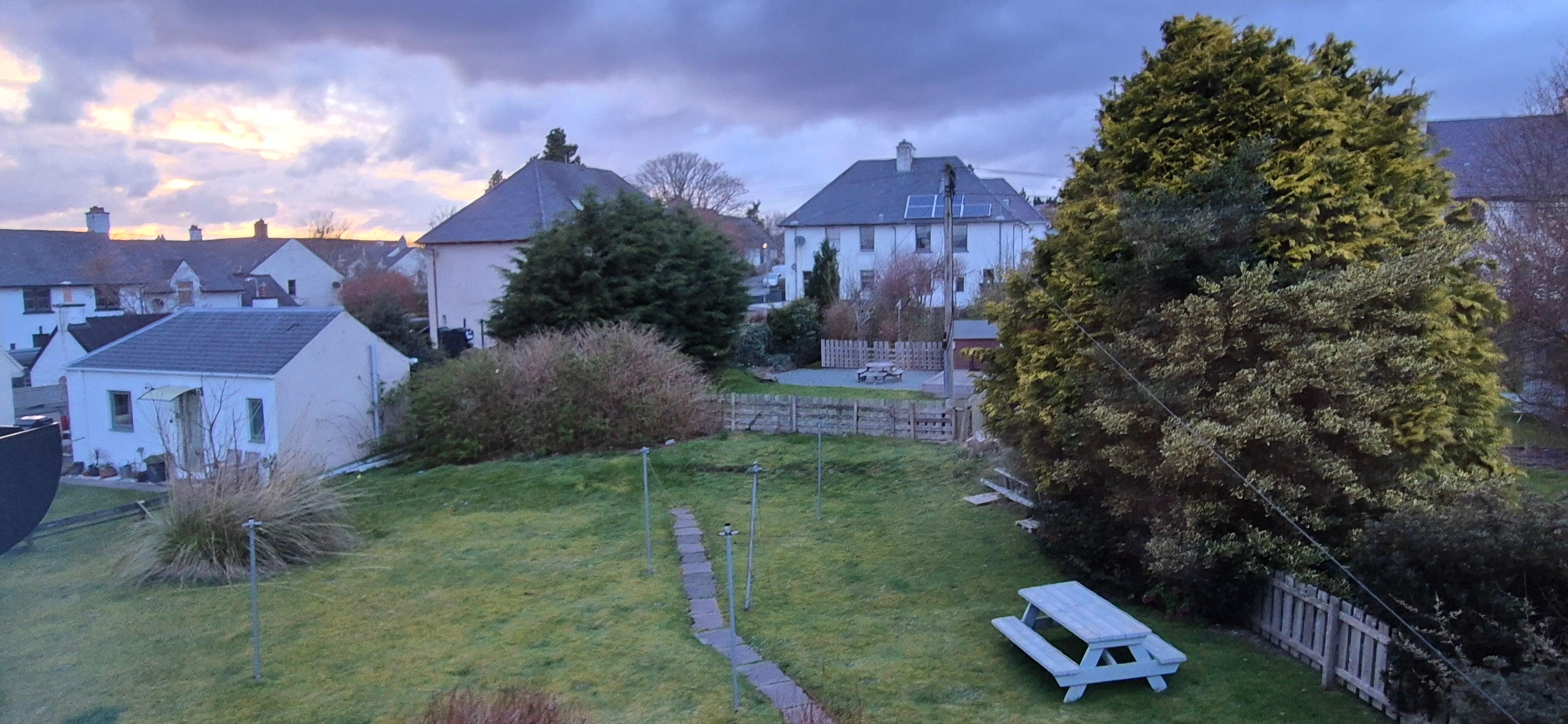 View to huge back yard