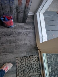 Water leaking by back door in basement