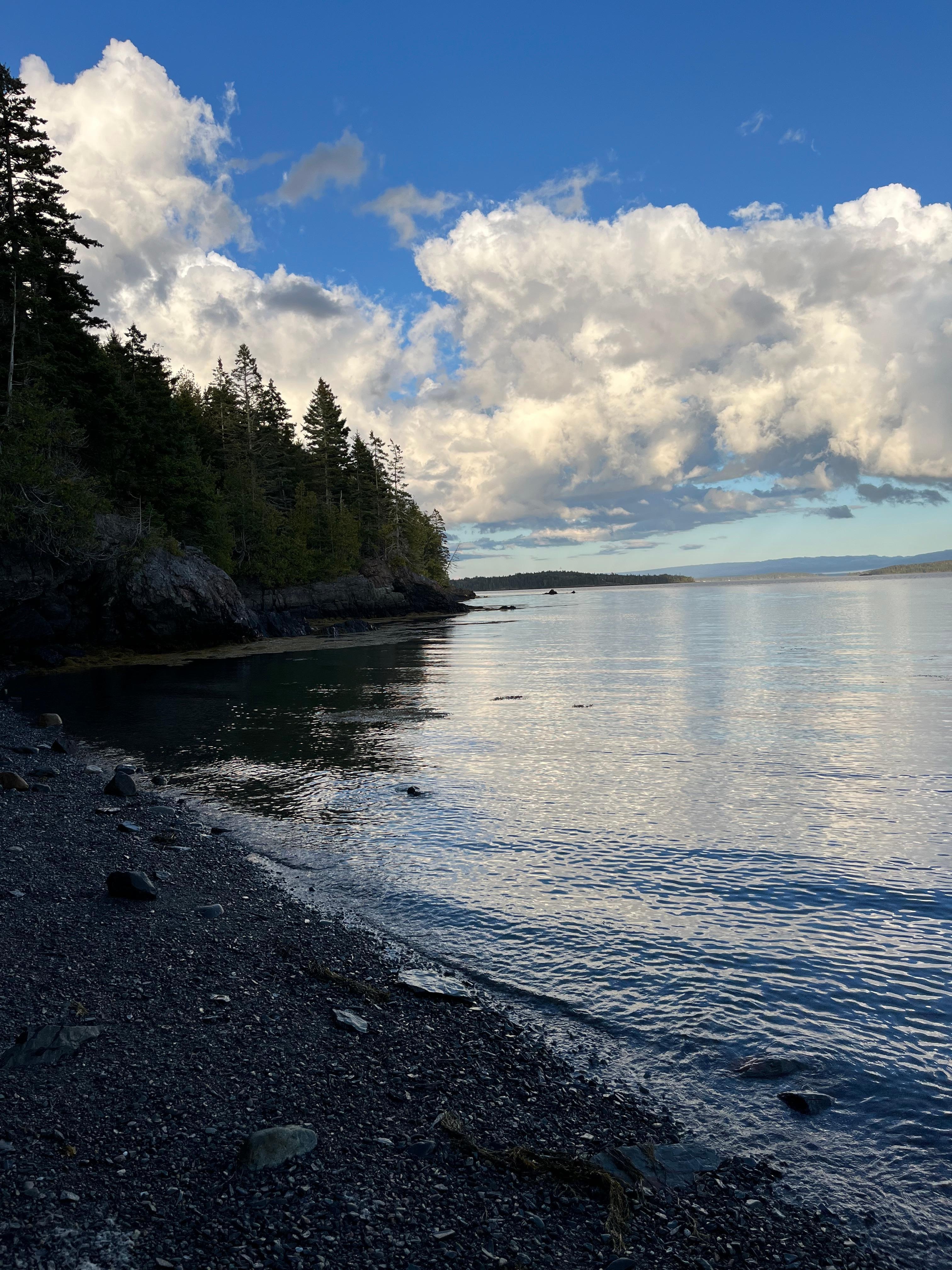 A view of the private cove