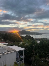 Views from our balcony that’s attached to the living area we rented.