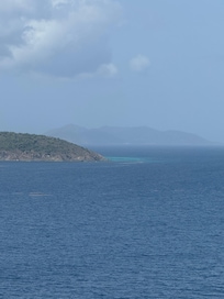 View from the deck, you can see multiple islands