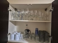 Plenty of drinkware.