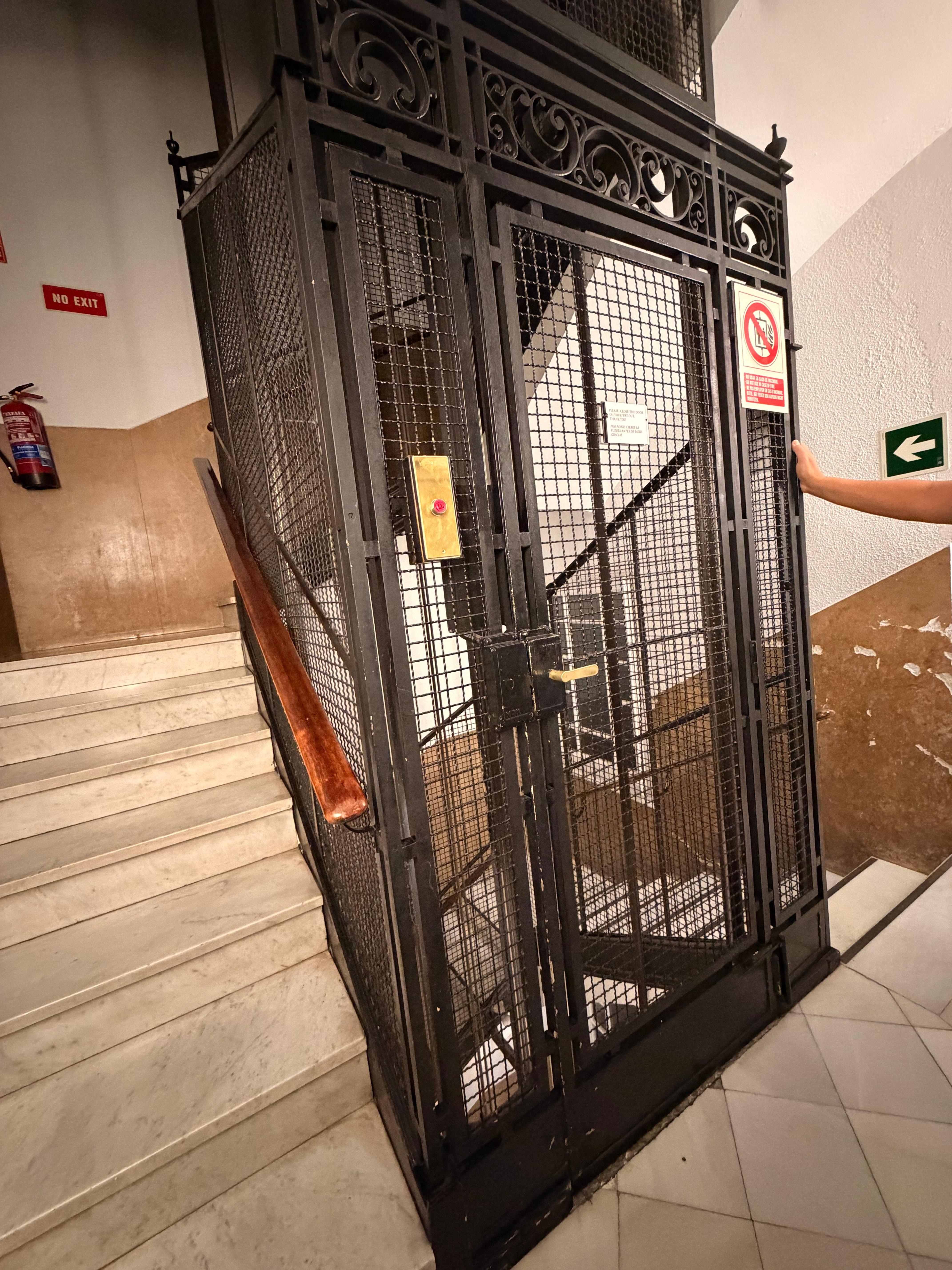 Here’s the lift to our room. Can fit 3 people at a time or 2 people with 2 luggage at a time.