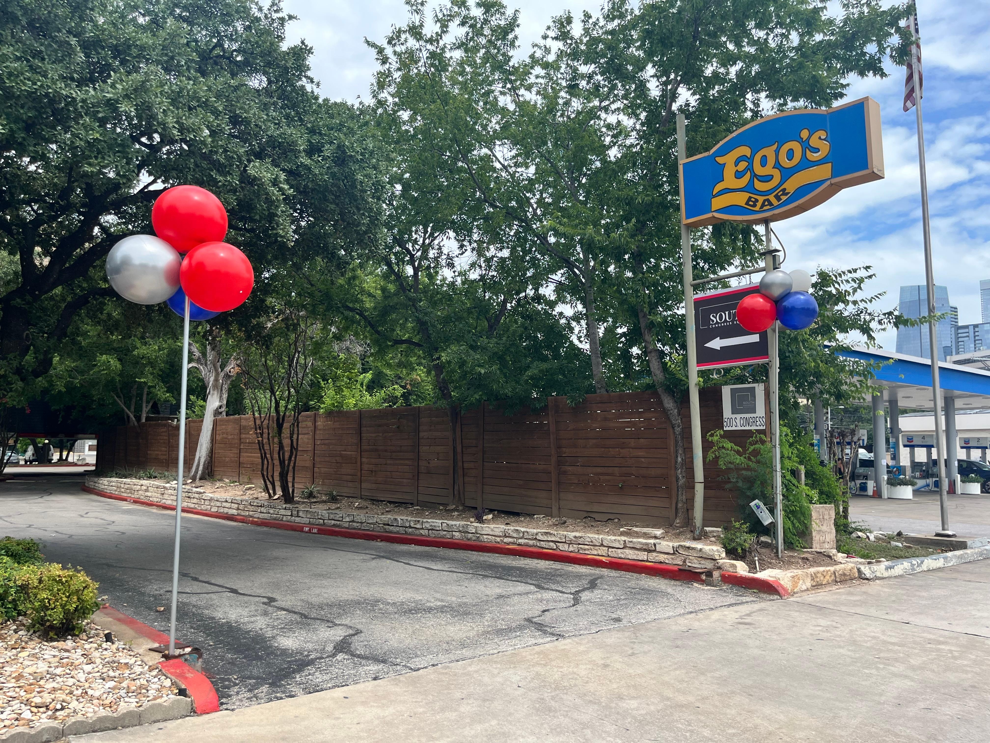 Entrance off South Congress.  