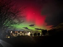 Northern lights right out the back door