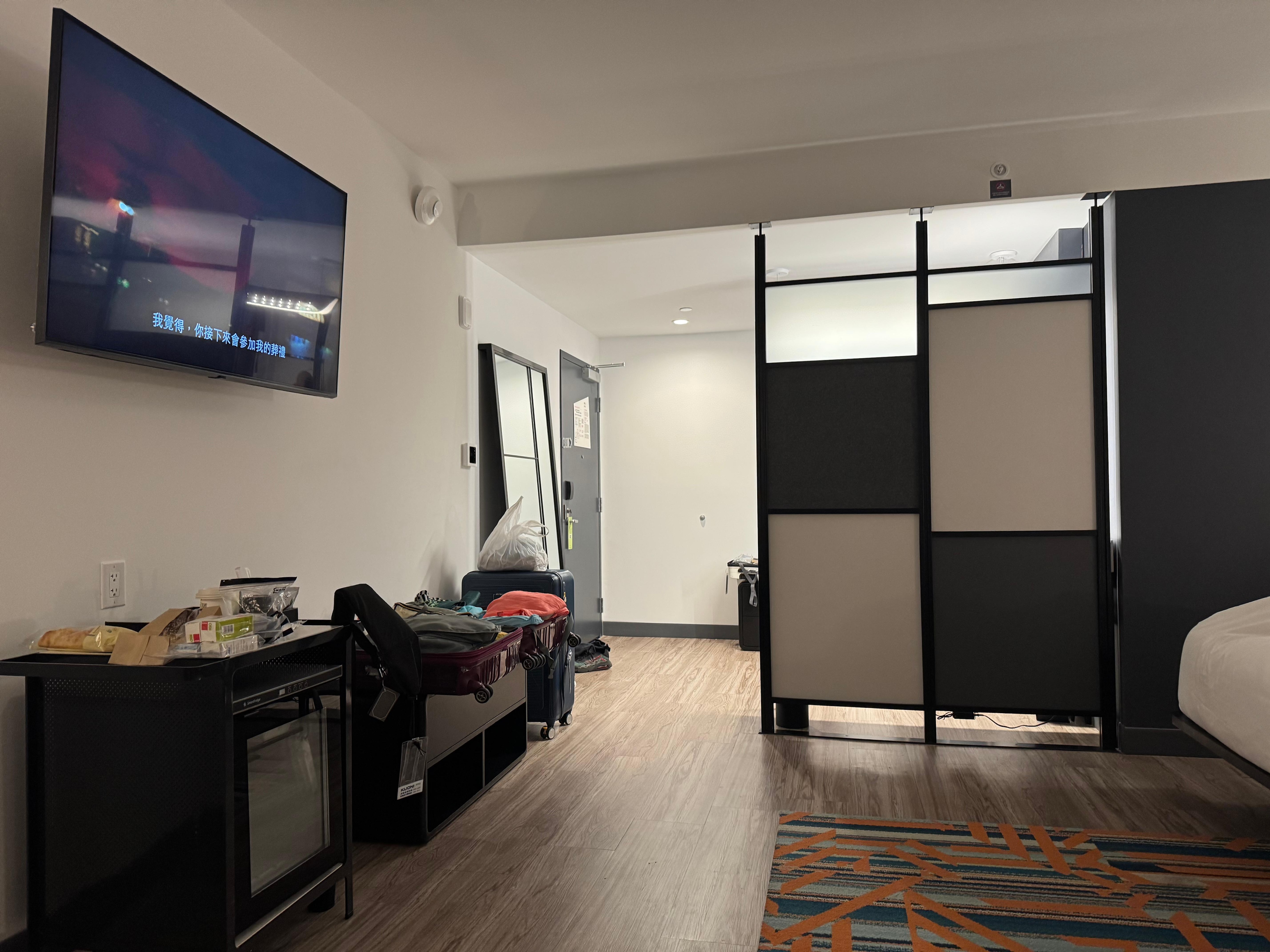 The room is spacious and clean