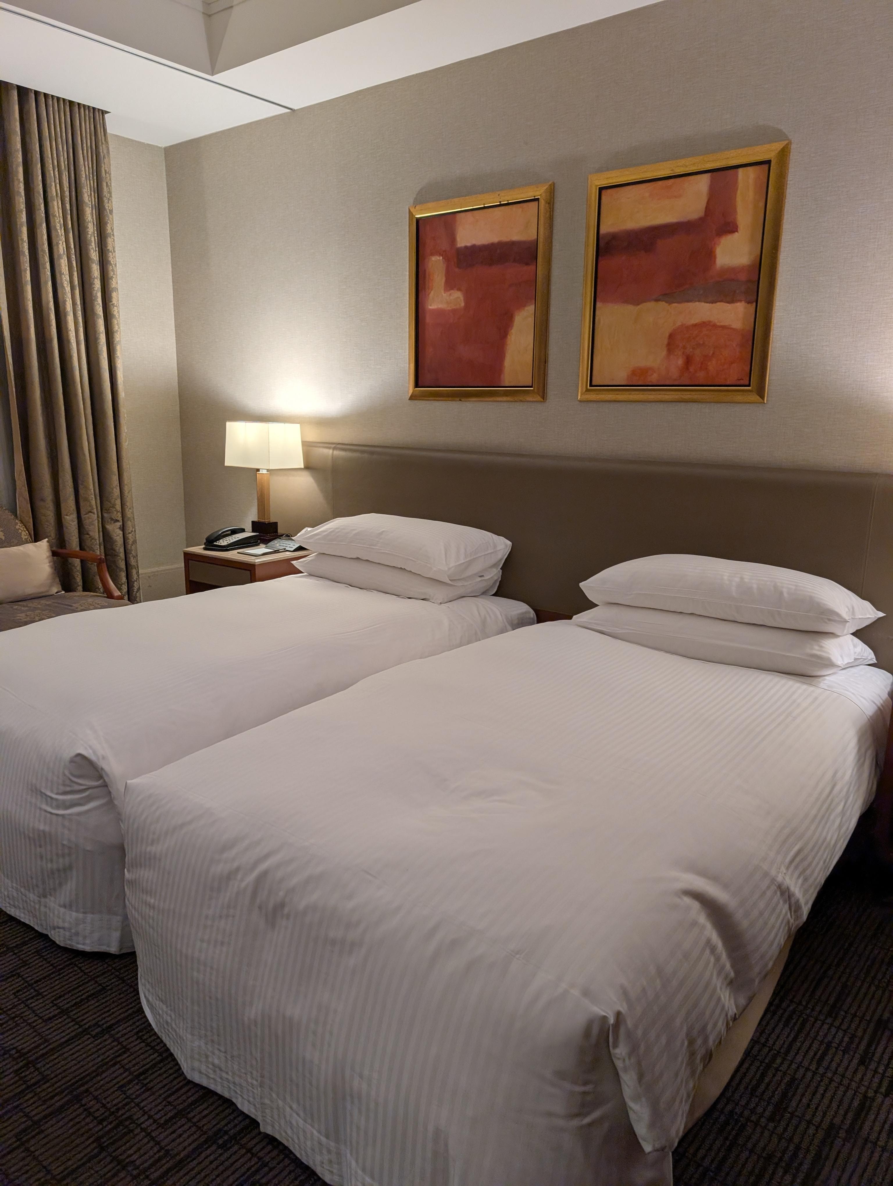 ツインの部屋。ベッドの寝心地も良いです